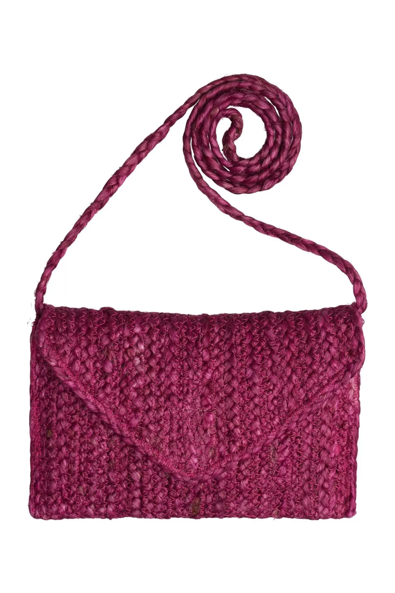 Bolsos^Esprit Bolso Clutch Tejido Yute Monocolor Vino