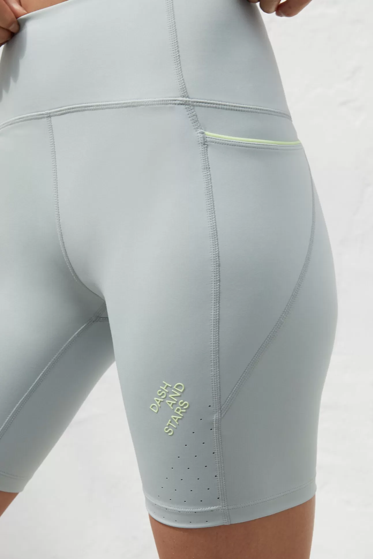 Active Wear^Dash and Stars Legging Ciclista 4D Stretch Verde