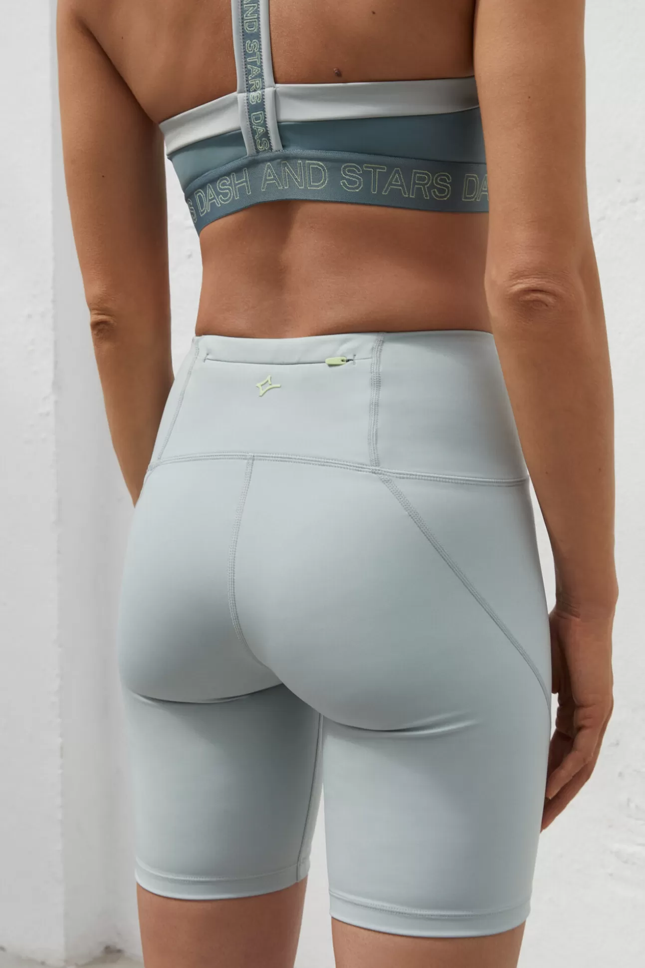 Active Wear^Dash and Stars Legging Ciclista 4D Stretch Verde