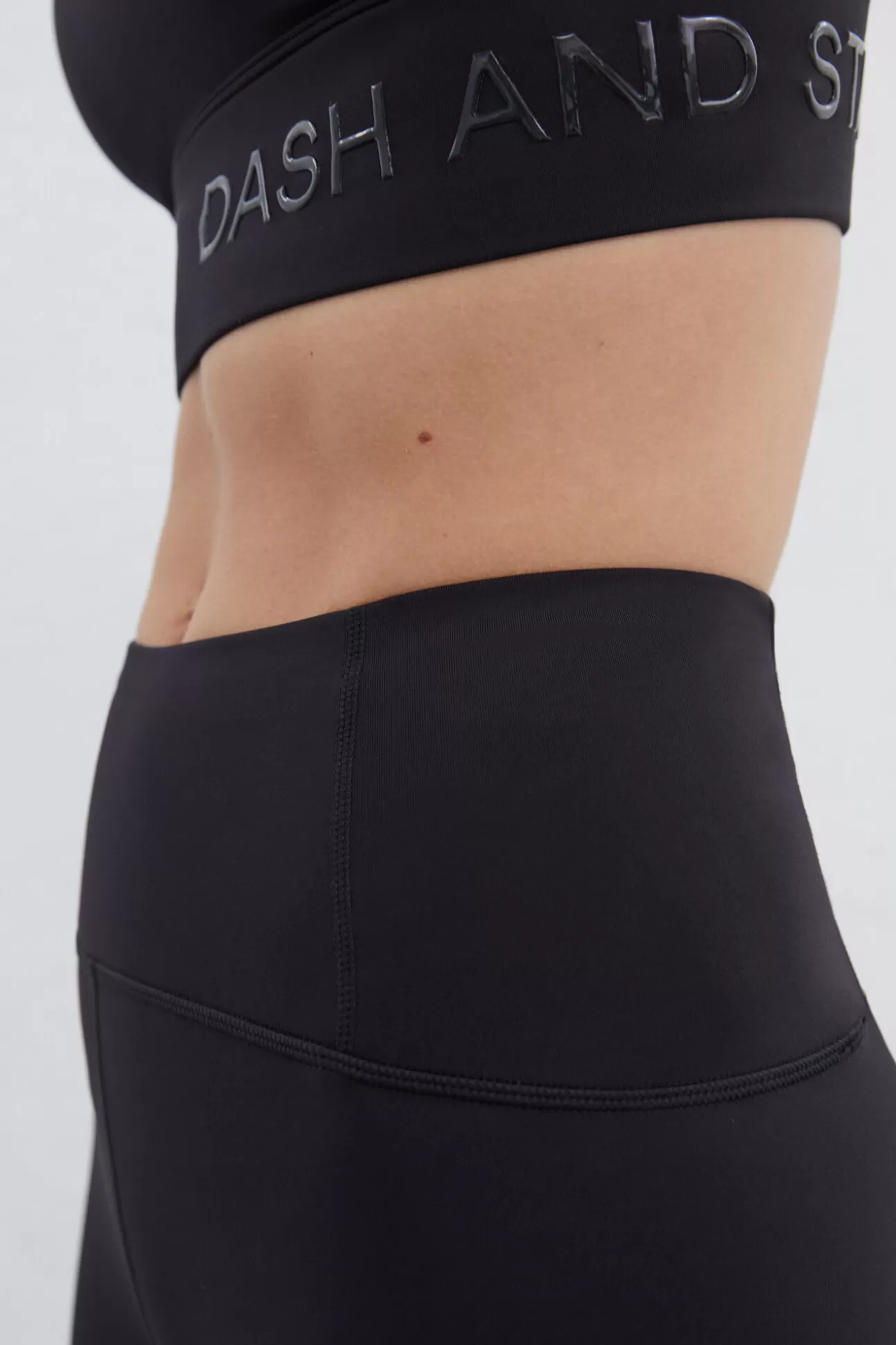 Active Wear^Dash and Stars Mallas Ciclista 4D Stretch Negro
