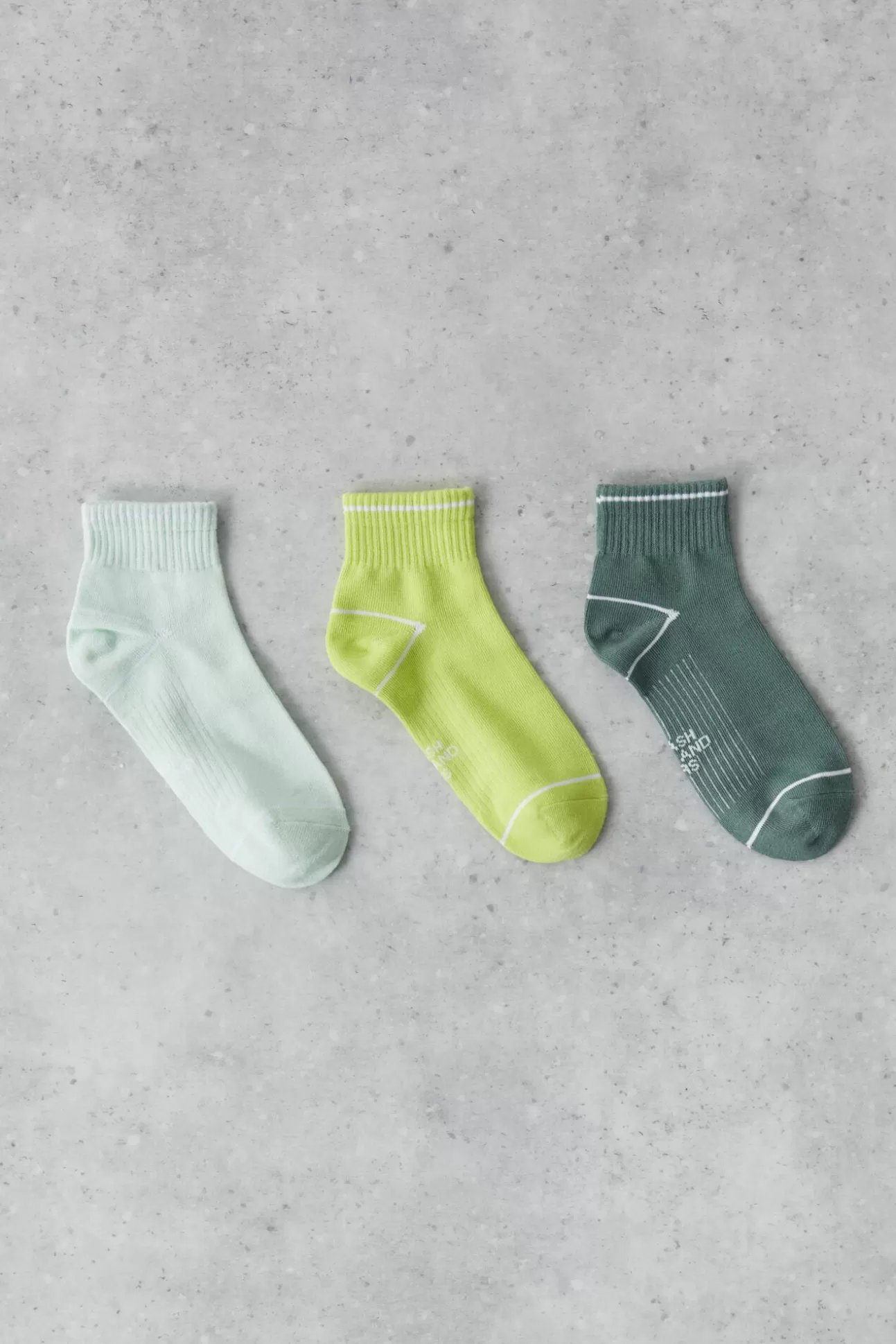 Active Wear^Dash and Stars Pack 3 Calcetines Cortos Tecnicos Algodon Multicolor Verde