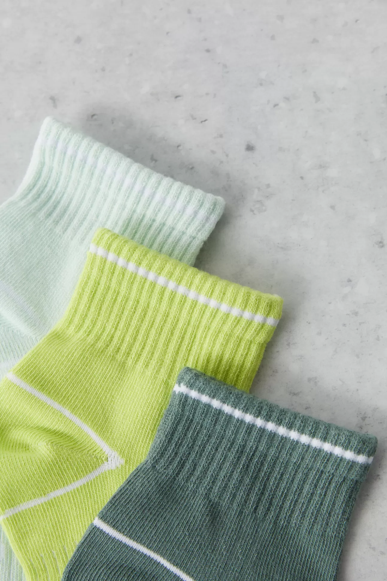 Active Wear^Dash and Stars Pack 3 Calcetines Cortos Tecnicos Algodon Multicolor Verde