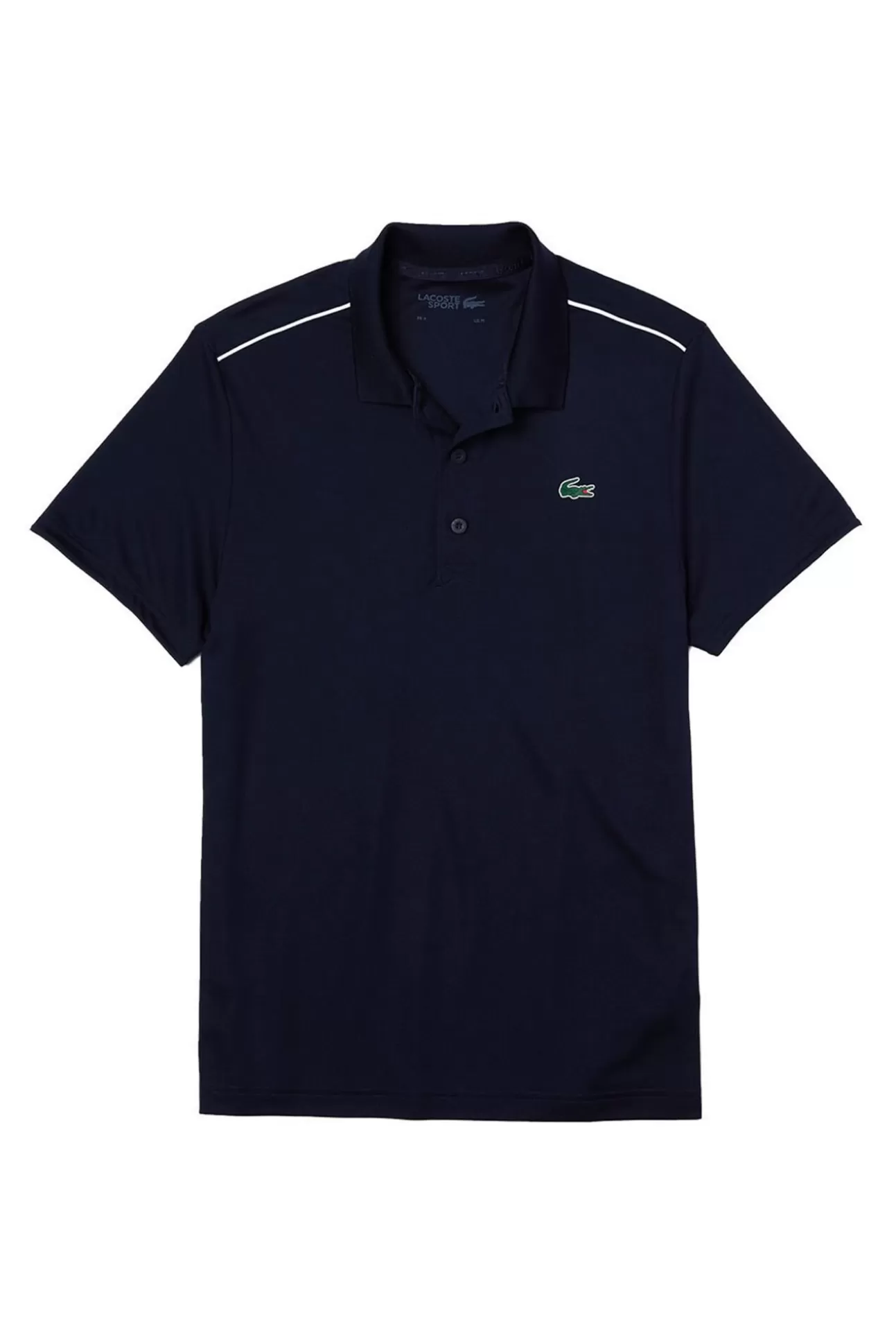 Polos^Lacoste Polo Con Ribetes En Contraste En Los Hombros Y Los Extremos De Las Mangas Azul Marino