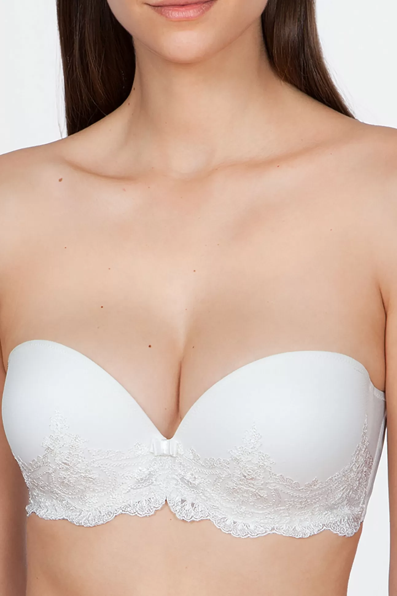 Ropa Interior^Ivette Bridal Sujetador Sin Tirantes Con Doble Push Up En Blanco Beige